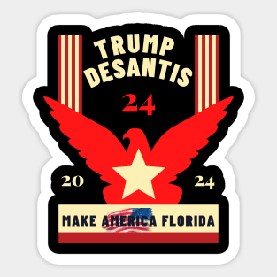 Trump DeSantis 2024 Make America Florida Sticker